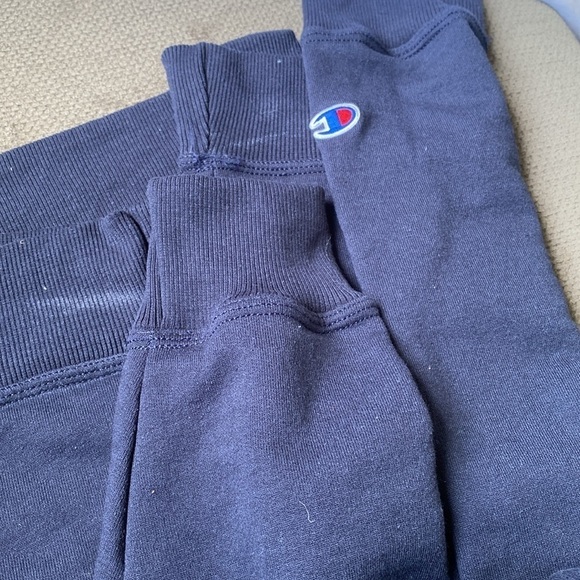 Vintage Champion Shirt Mens Size 2XL Navy Blue With Graphics Long Sleeve Logos - Picture 3 of 5